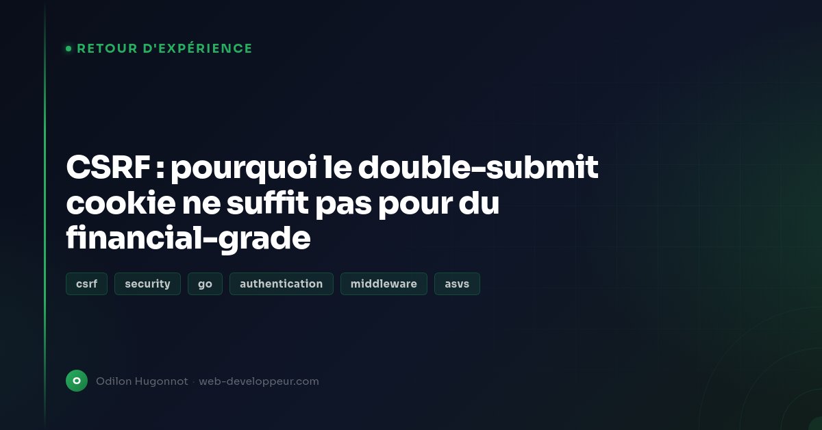 CSRF: Double-Submit Cookie vs Synchronizer Token