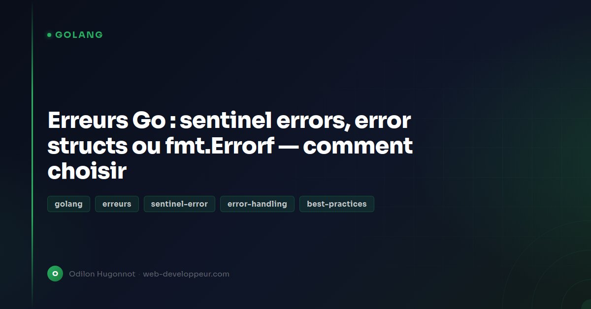 Go errors: sentinel errors, error structs or fmt.Errorf — how to choose ...