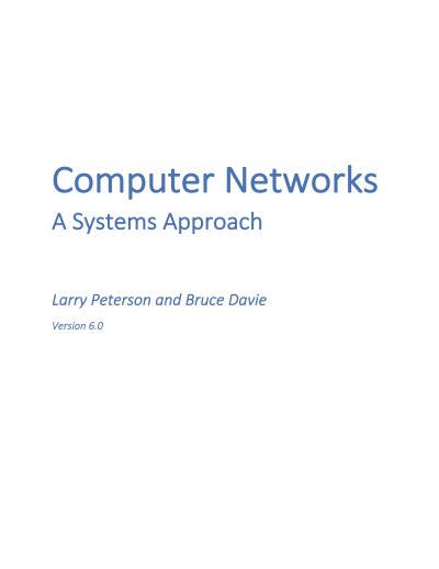 Couverture de Computer Networks: A Systems Approach